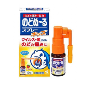 【日本代購】小林製藥 Nodonuru 喉嚨殺菌噴劑 兒童型 草莓味 15ml
